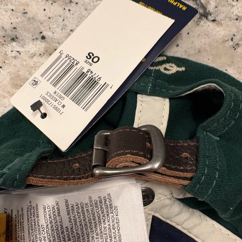 Ralph Lauren Green hat with Yellow P - Picture 5 of 6